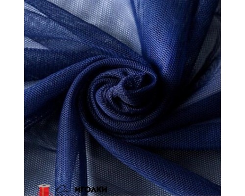 Ткань сетка шир.150 см. арт.10123 цв.темно-синий уп.45 м.